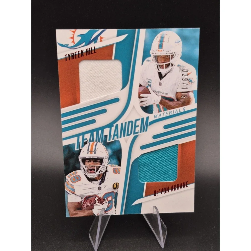 2025 Panini Absolute DeVon Achane Tyreek Hill #TTM-MIA Team Tandems /115